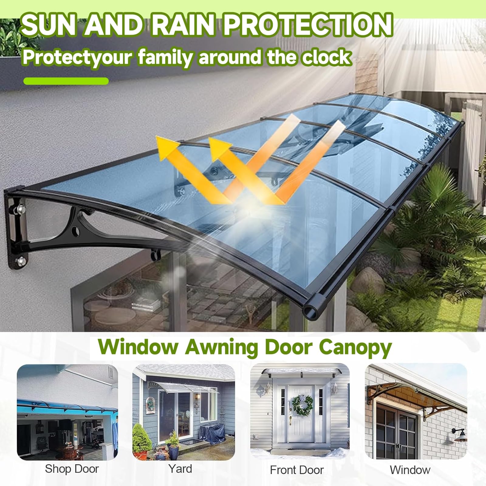 Regenschutz für Fenster und Vordächer mit hoher Tragkraft und Stabili für Zuhause und Komfort im Freien