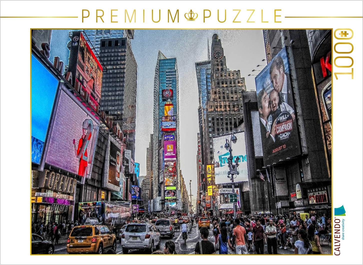CALVENDO Puzzle Vues de la Ville de New York - Time Square 1000 Pieces 64 x 48 cm from Oliver Pinkoss