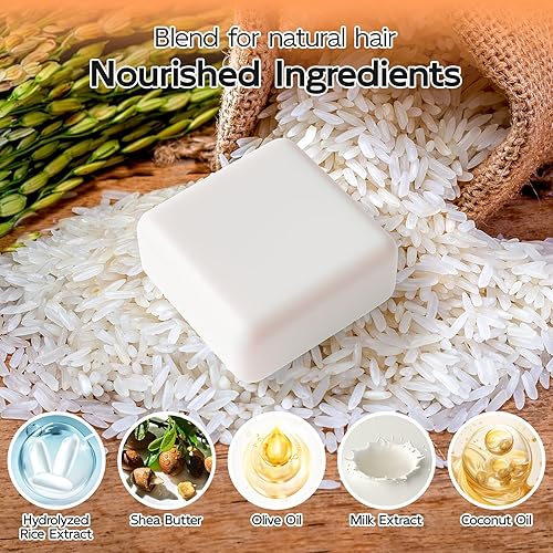 Miniatura 2 de Champú y acondicionador de agua de arroz, agua de arroz fermentada 2 en 1 para el crecimiento e hidratación del cabello, para cabello seco dañado,