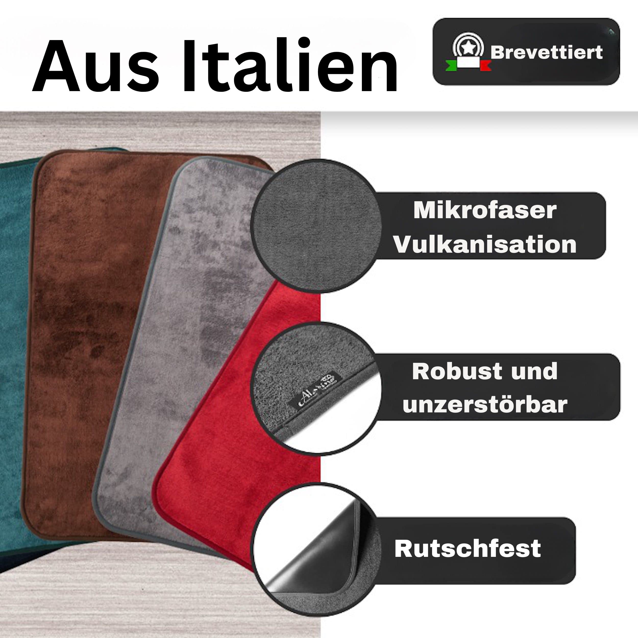 Aladino il tappeto Magico Badezimmerteppich, rutschfest, 65x100 cm, Grau | Badematte Und Fußmatte, Maschinenwaschbar, Saugfähig, Rutschfest, Für Innen Und Außen, Made In Italy
