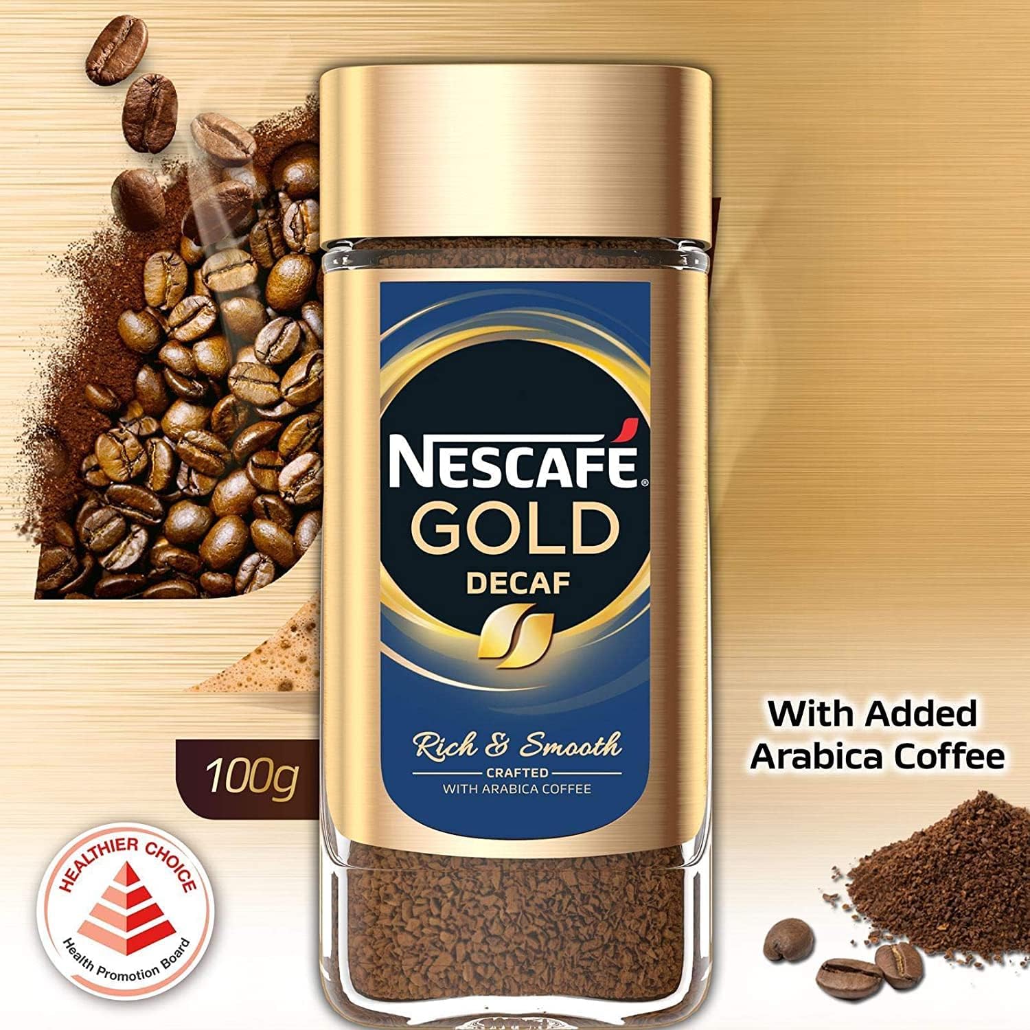 Nescafe Gold Blend Decaff Rich & Smooth Instant Coffee 100 Gram / 3.5 Ounce