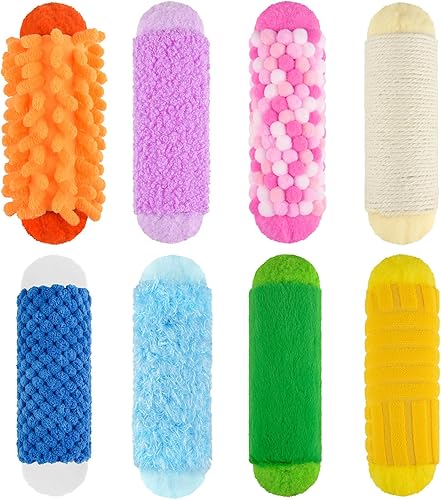 8 piezas de juguetes sensoriales surtidos texturizados para ejercicio, barra sensorial para niños, bebés, aulas, preescolares, jardín de infantes,