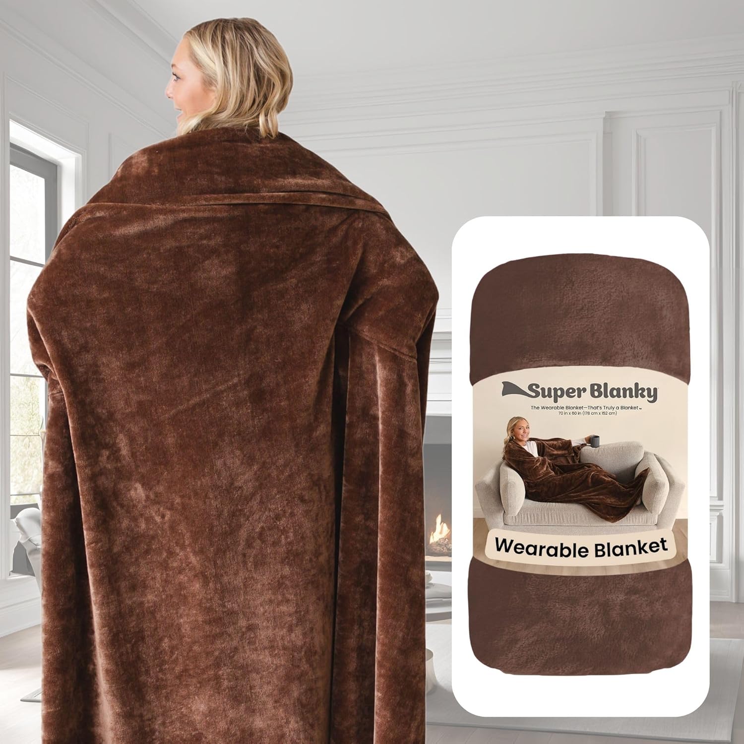 Wearable Blankets for Women, Adult Wearable Blanket Men, Valentine's Day Gifts for Her, Wife Birthday Gift Ideas - Image 3