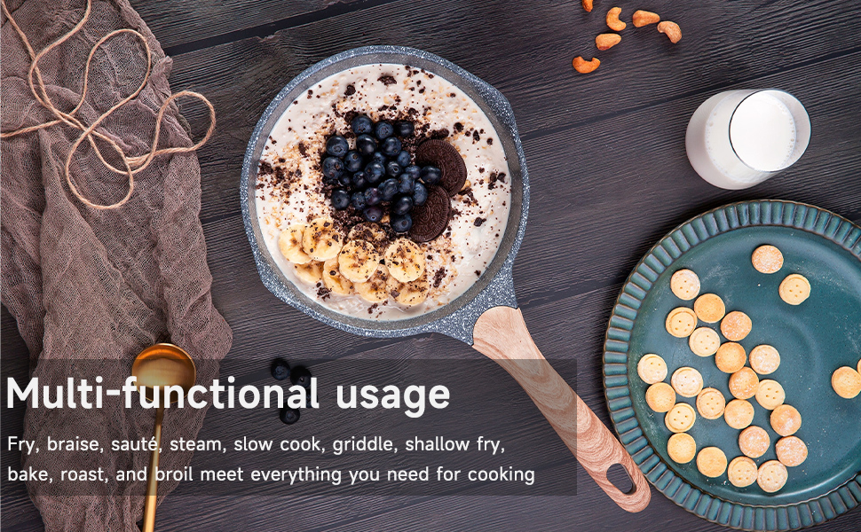 Casseruola Antiaderente JEETEE 16cm 1.5L - Con Beccuccio E Coperchio Vetro, Per Salse E Pasta - Foto 7