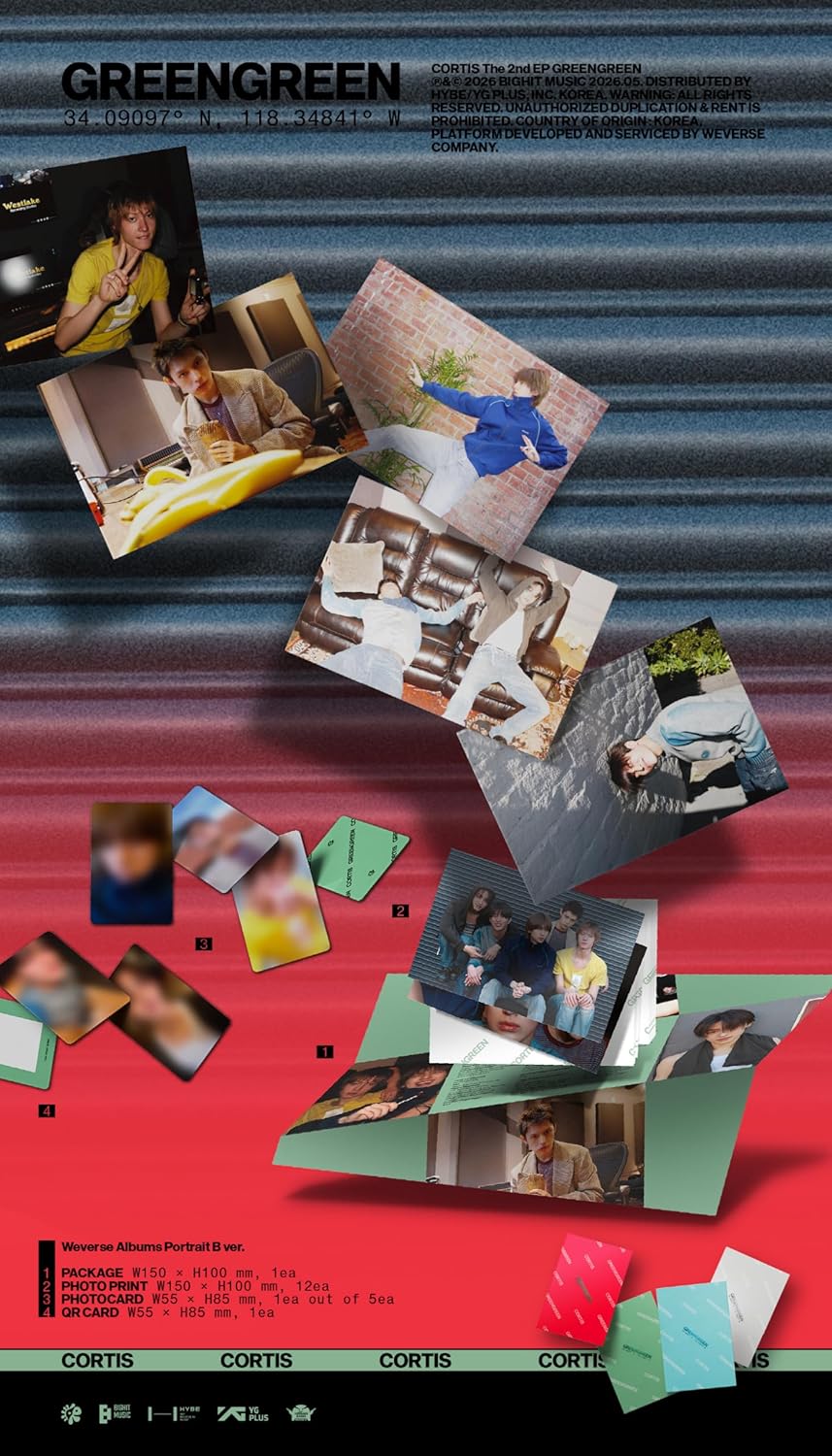 (Full Set : 3Standard+4Weverse Albums) [applemusic POB Exclusive] CORTIS GREENGREEN 2nd EP Album with Tracking