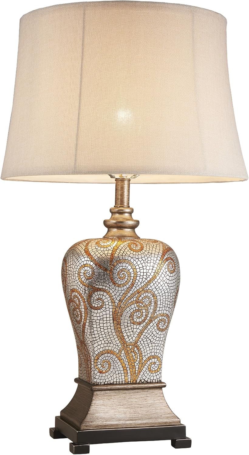 OK Lighting OK-4286T Theos Table Lamp, 17" x 17" x 30.25"