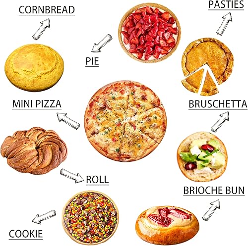 Miniatura 8 de Pan para hornear pan de hamburguesa Eclair perforado hojas de disco redondo de malla de silicona molde de 8 pan forma de círculo cónico