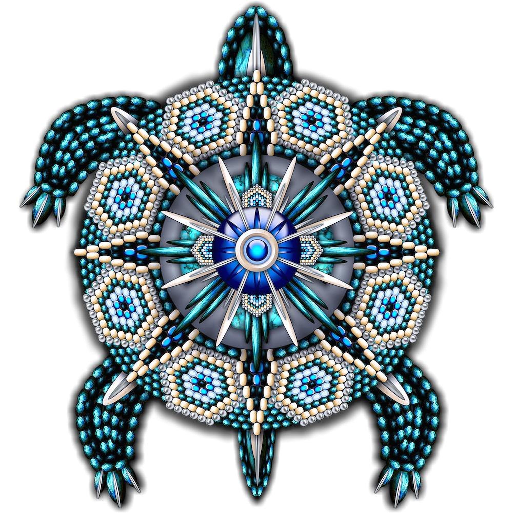 CafePress Native American Turtle 01 Queen Duvet Cover, Printed Comforter Cover, Unique Bedding