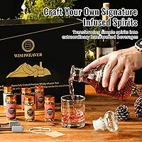 Vista 3 de Kit de Infusión de Alcohol, Juego de 16 Herramientas Naturales DIY para Hacer Whisky con Infusión de Bourbon, Rye, Gin, Vodka, Tequila, Ron