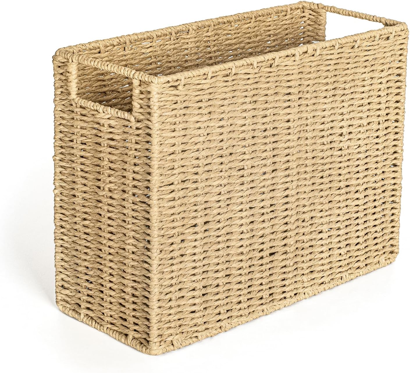 AELS Woven Natural Fibre Magazine Holder, Magazine Rack