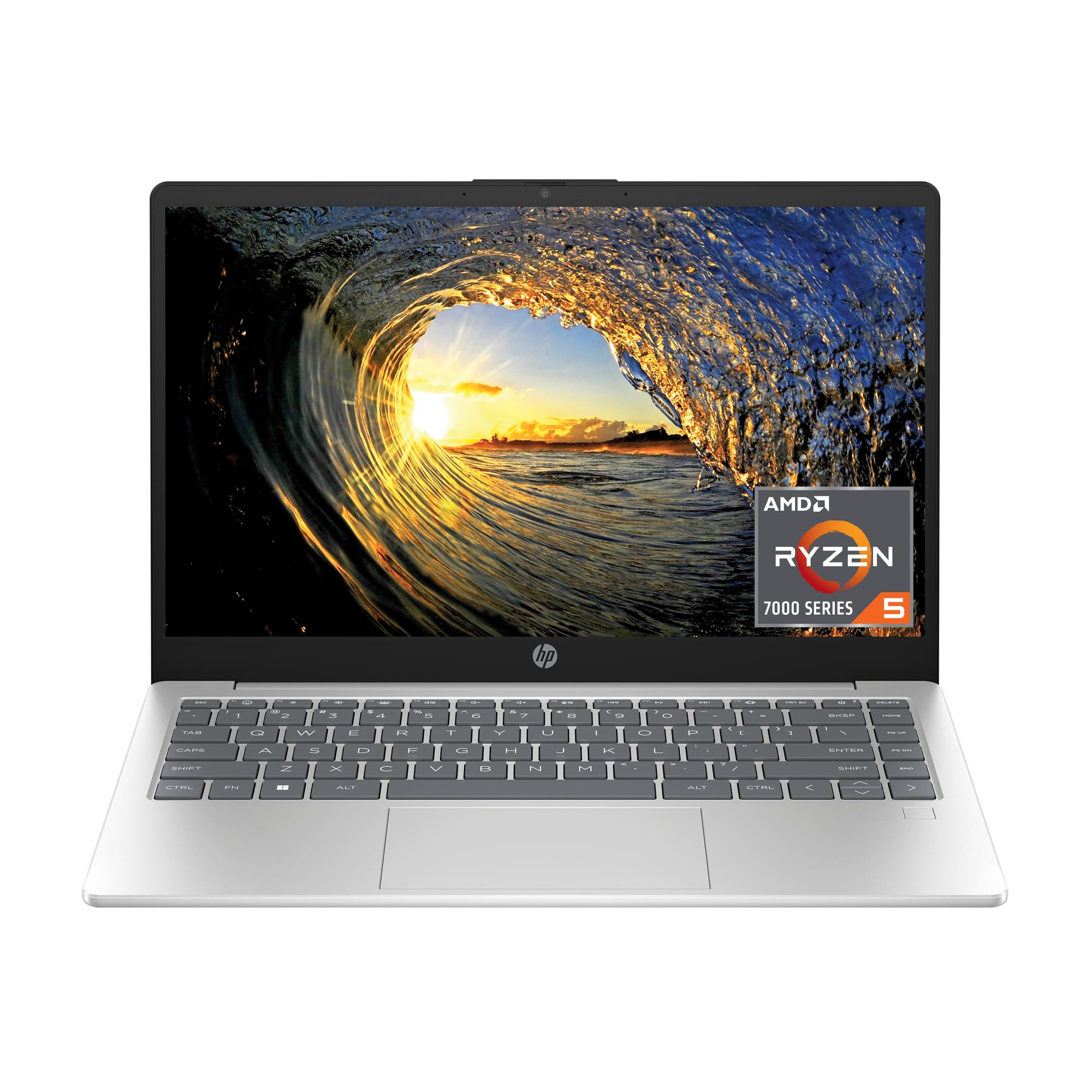 HP 14 inch Laptop, FHD Display, AMD Ryzen 5 7520U, 8 GB RAM, 512