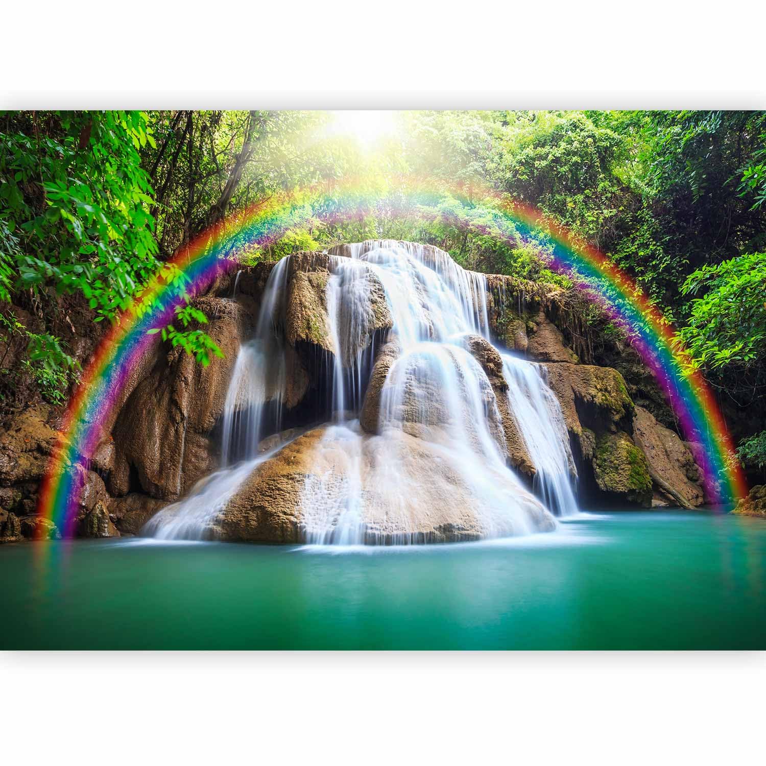 murando - Fototapete Vlies Wasserfall Blumen, Schlafzimmer, Wohnzimmer | Full HD Druck, 3D-Effekt, lichtbeständige Farben, ideal fürs Wohn- oder Schlafzimmer, schnelle Montage, lichtbeständig, edel
