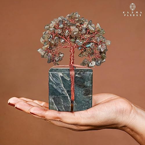 Miniatura 201 de Árbol de la vida de cristal curativo de 7 chakras, árboles bonsái hechos a mano para energía positiva, dinero y buena suerte, árbol para decoración