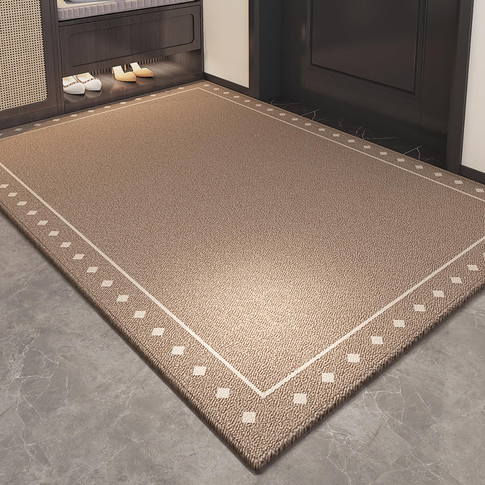 Tapis entrée 90x150 cm lavable pour stopper la saleté extérieure