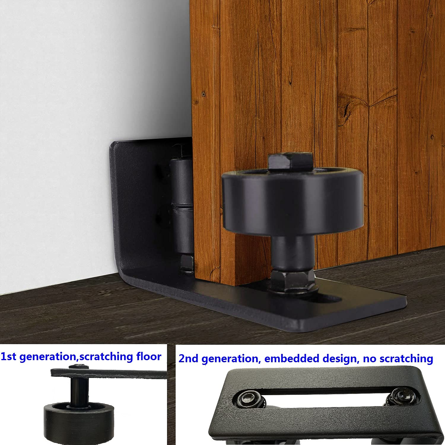 Buy 2X Sliding Barn Door Floor Guide Barn Door Guide Lock Barn Door