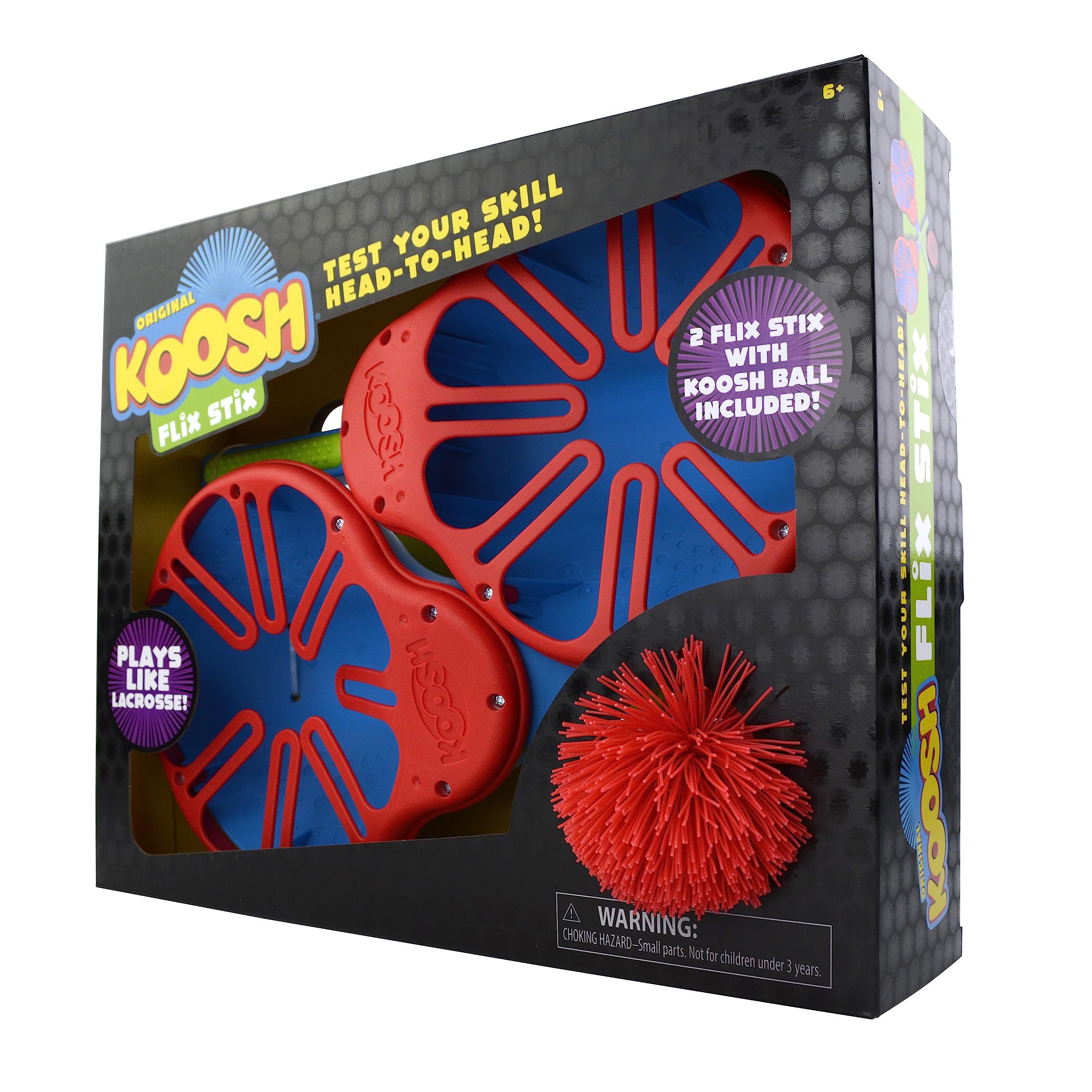 KooshFlix Stix Ball Fun - Plays Like Lacrosse - Competitive and Cooperative Play - Play Indoors and Outdoors