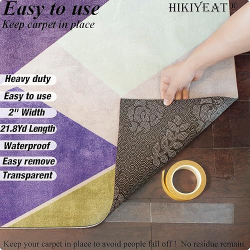 Miniatura 3 de Cinta ancha de doble cara para manualidades, cableado de madera, 2 pulgadas x 65.6 pies, extraíble, transparente, delgada, impermeable, cinta de 2