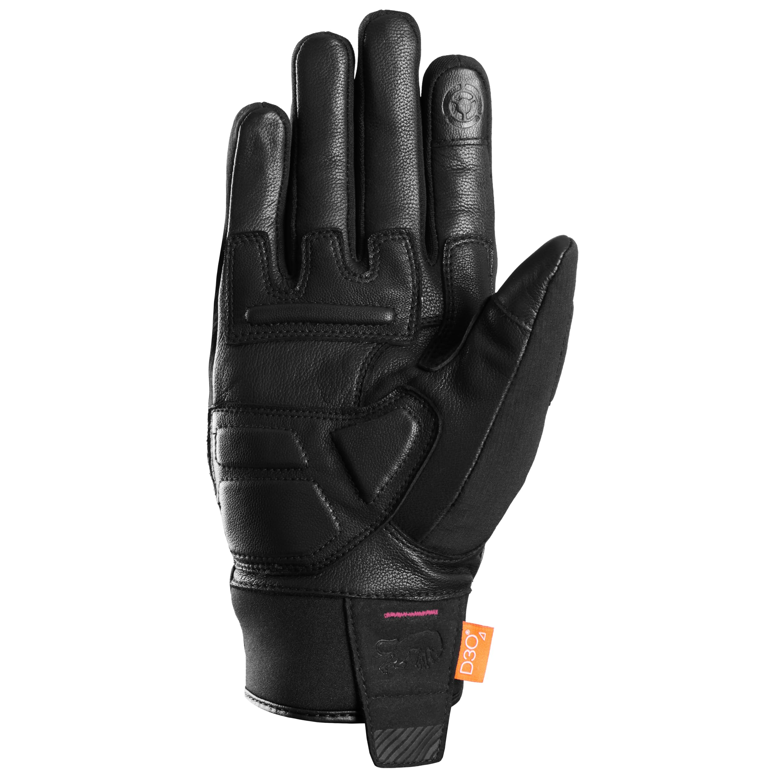 Furygan Jet Lady All Seasons D3O Evo - Gants de Moto Femme- Paume 100% Cuir - Tactile - Confort - Respirant &