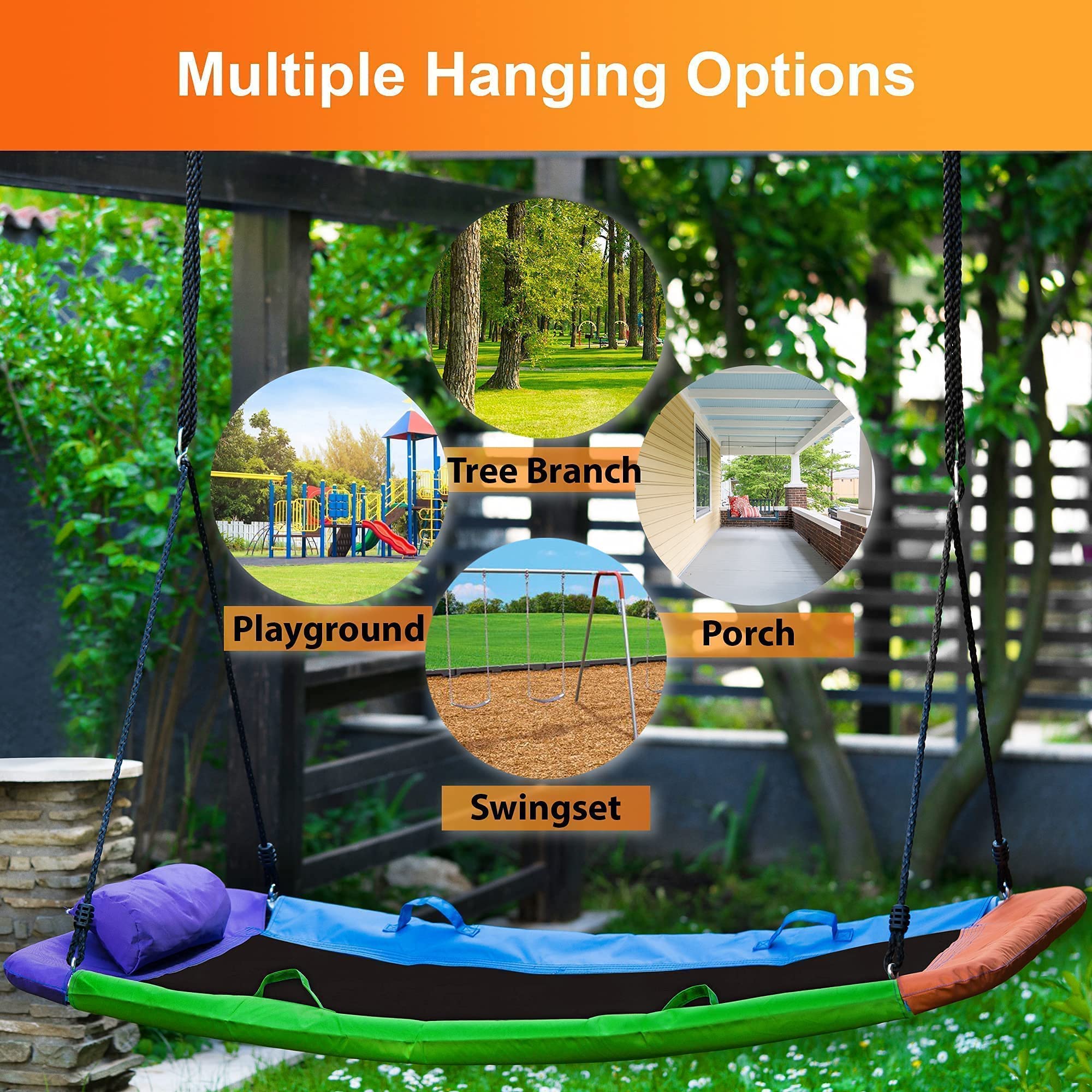 Buy Platform Tree Swing for Kids and Adults 60’’ Backyard Swing Set