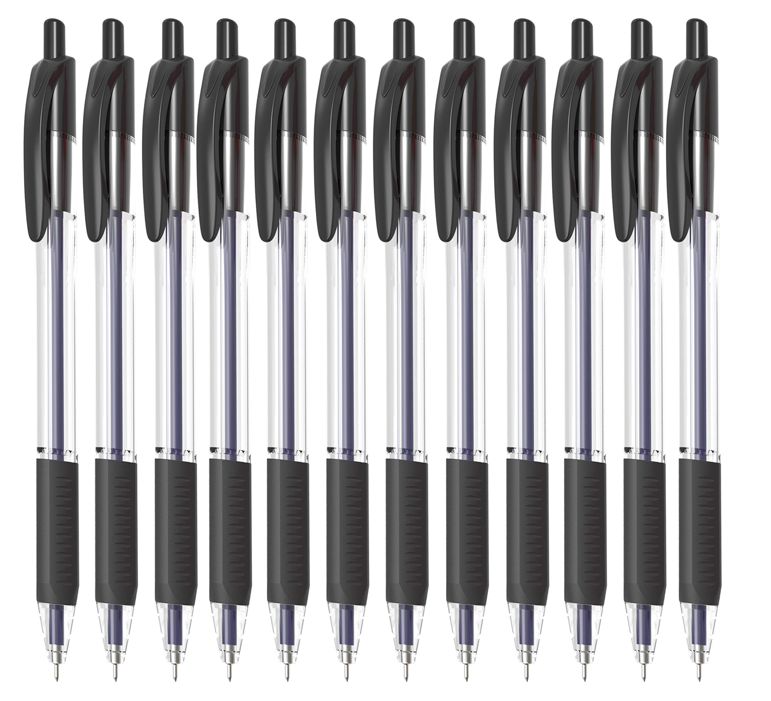 CelloRetractable Black Ballpoint Pens Pack of 120 (1.0mm) Smooth Writing Ball Pen - Medium Point, Black Ink, stationery supplies Ideal for School, Work, Home