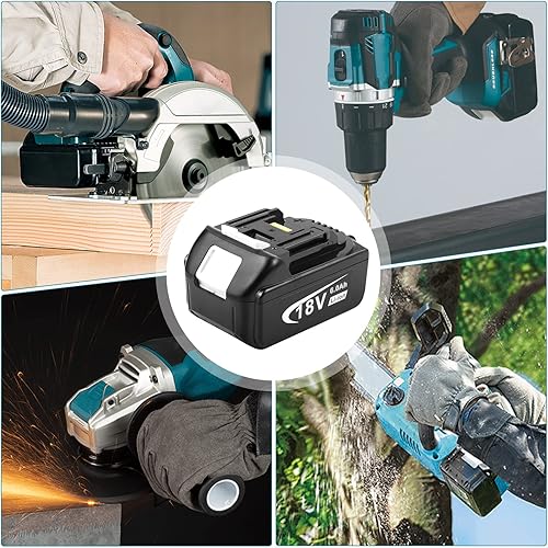 Miniatura 9 de ARyee Batería de repuesto de 18 V 6.0 Ah para Makita 18V LXT compatible con BL1860 BL1850 BL1850B BL1845B BL1840 BL1840B BL1830 BL1820 BL1815 iones