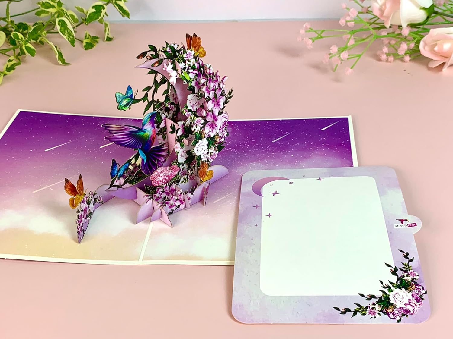 Mothers Day Pop Up Card, Hummingbird Birthday Card, Pop Up Birthday Cards for Women, Wife, Mom, Daughter, Grandma, Mother's Day Card, 3D Pop Up Birthday Card - Image 7