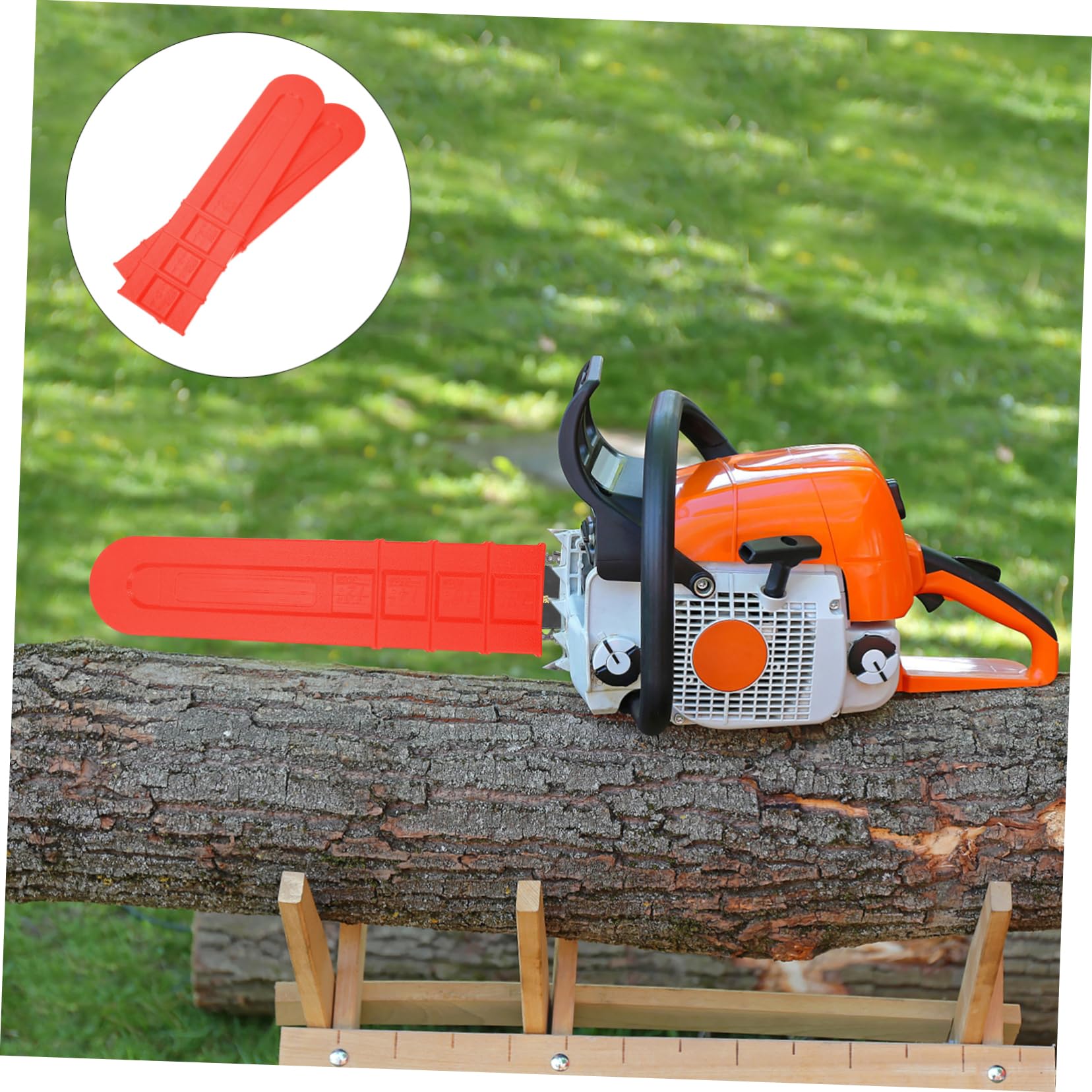 Copertura Protettiva per Guide della Motosega Accessorio per Proteggere la Motosega 8 Pezzi Facile da Usare in Plastica Rosso in Giardino