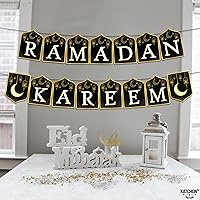 Vista 6 de KatchOn, Ramadan Kareem Banner - 10 Feet, Black and Gold, Cardstock, Rectangular