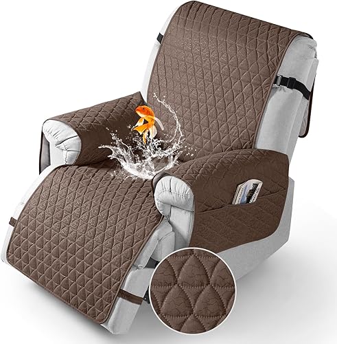 TAOCOCO Funda reclinable 100 % impermeable, con gránulo antideslizante, fundas para sillas reclinables con banda elástica, fundas para sillas