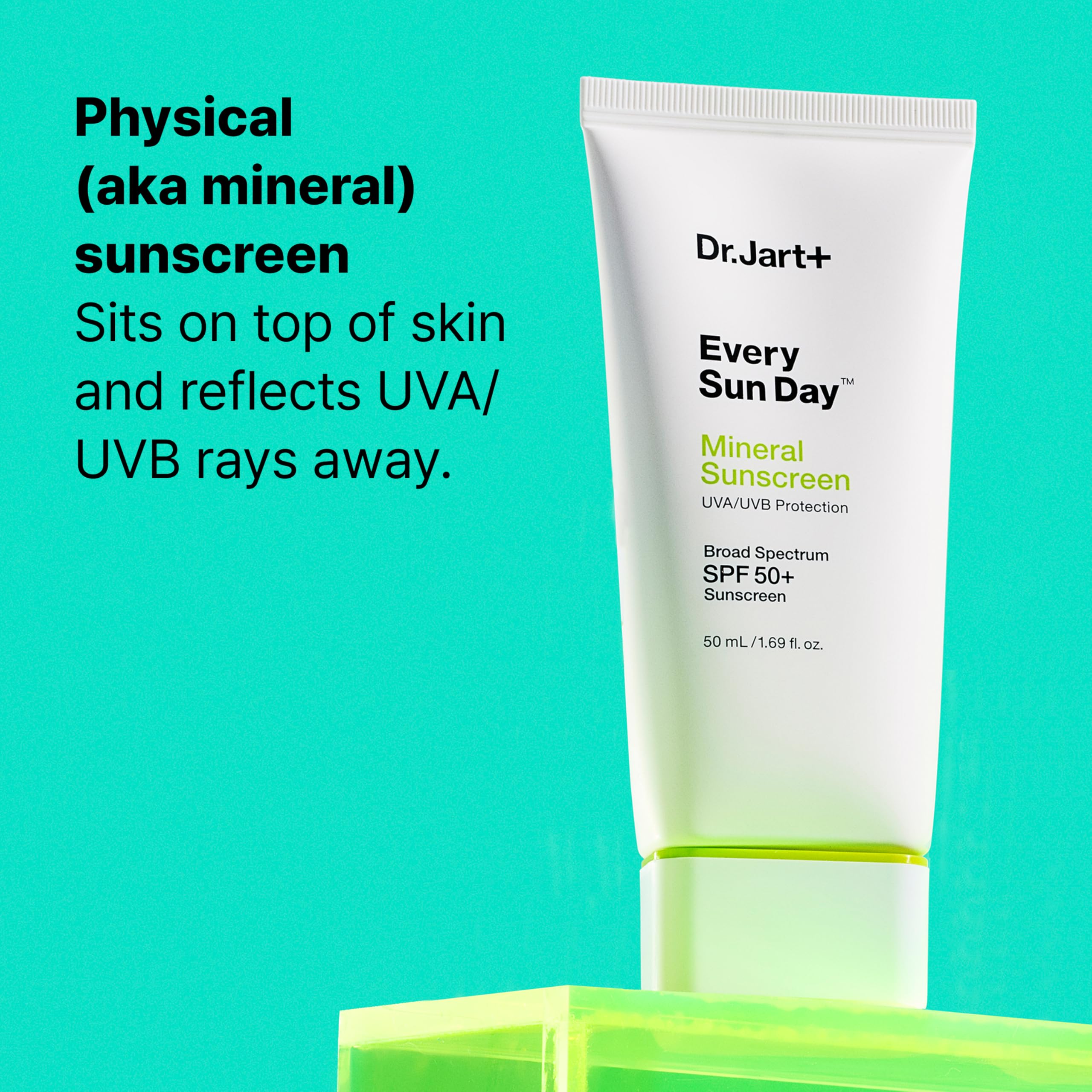 Dr.Jart+ Every Sun Day Mineral Korean Sunscreen SPF 50+ for Face with Zinc Oxide | Korean Skin Care | Travel Size, 1.69 Fl Oz