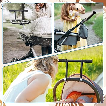 Predolo Durable Sturdy Stroller Handle Extender, Universal Stroller Extension Armrest for Baby Carriage Accessory, 32mm