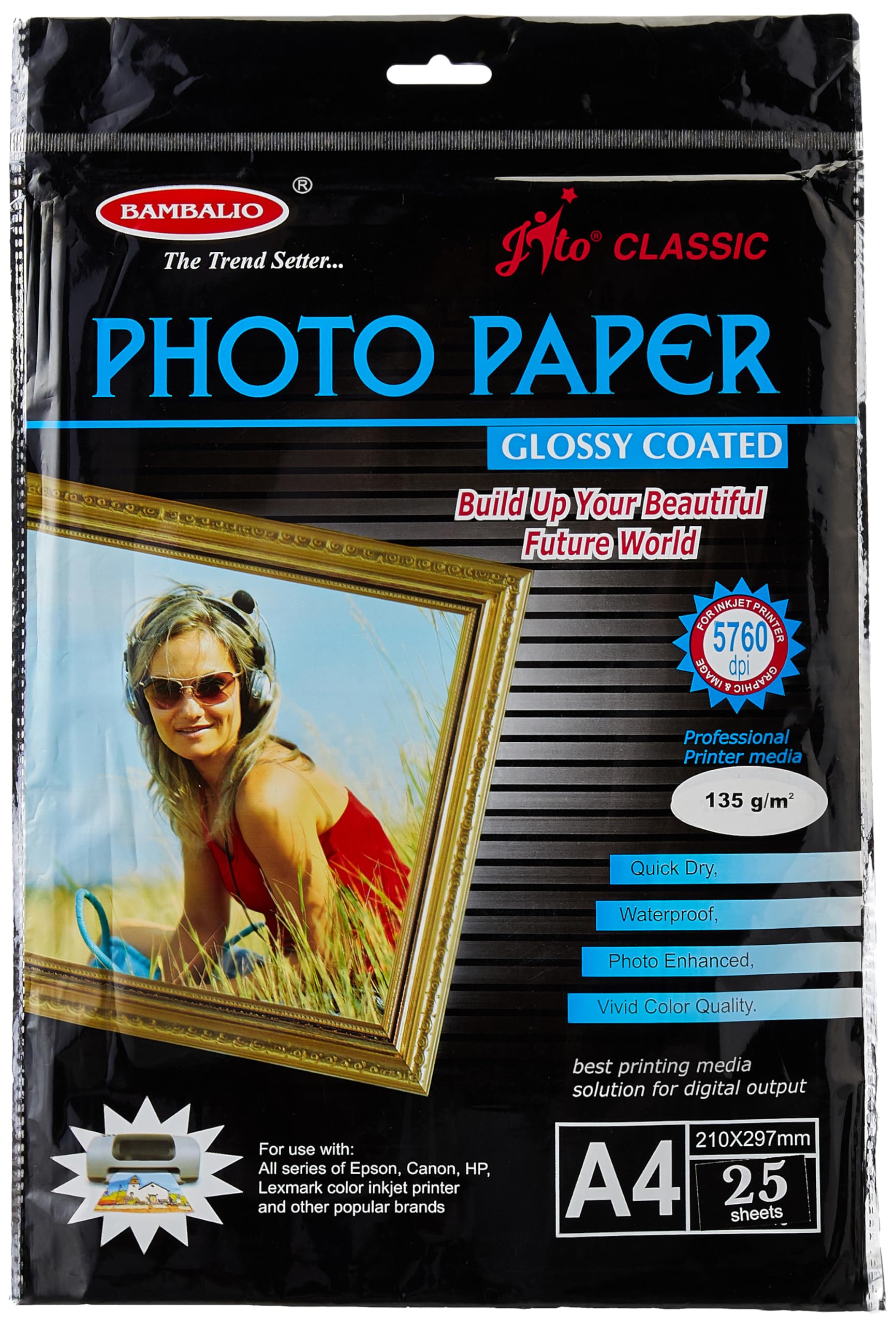 Jito JT 135-25 Fotopapier, glänzend, 135 g/m², 25 Blatt, DIN A4