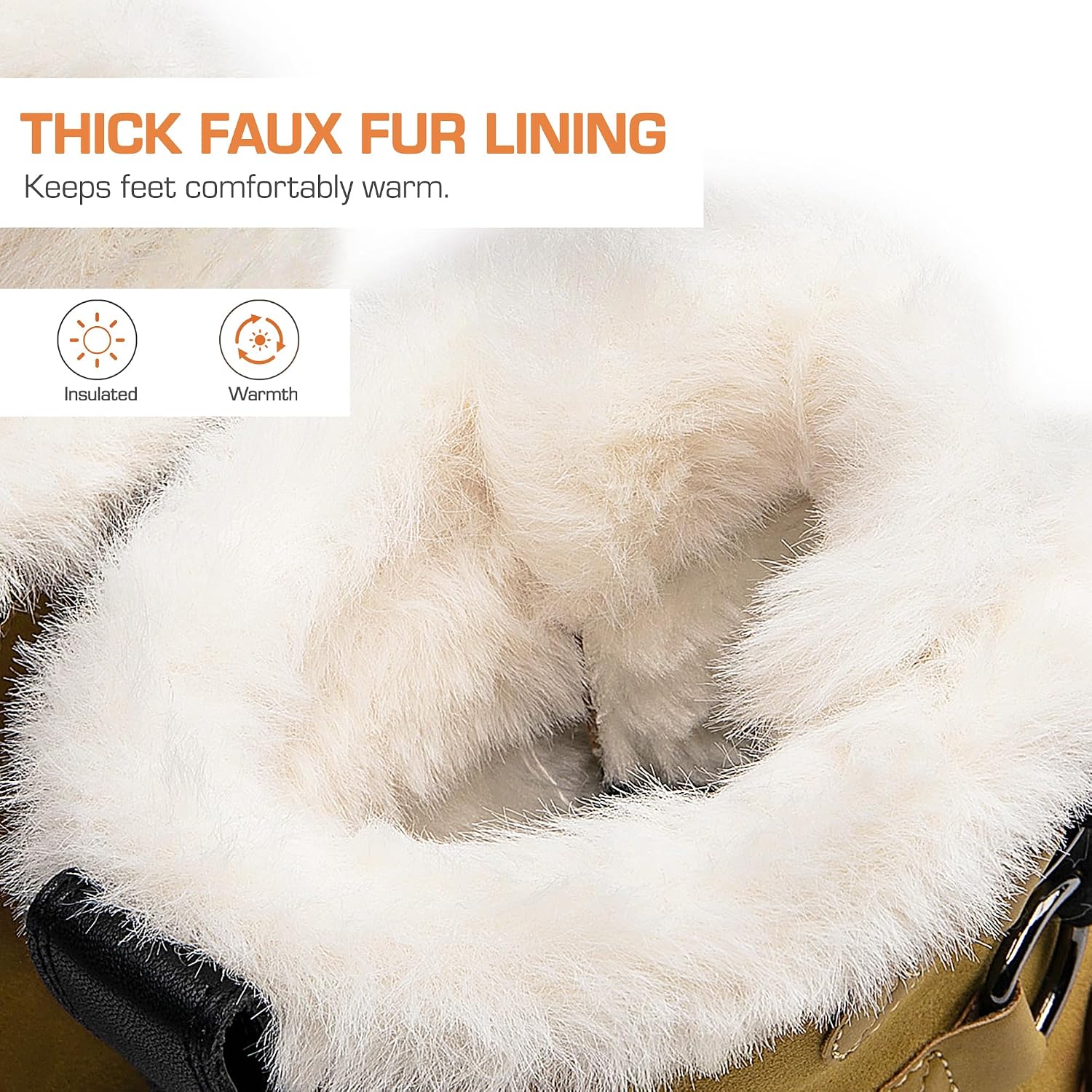 DREAM PAIRS Ankle Winter Boots for Women Snow Boots Anti-Slip Resistant Classic Warm Faux Fur Lined Lace Up for Outdoor Hiking Walking