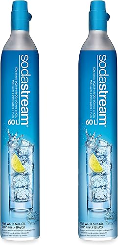 Miniatura 2 de SodaStream Carbonador de intercambio de CO2 de 60 L, 14.5 onzas, juego de 2, más regalo de $15 Amazon.com y fabricante de agua con gas Terra