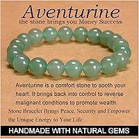 Vista 155 de MASSIVE BEADS Pulsera elástica de yoga hecha a mano con piedra natural, cristal curativo, energía, regalos para adultos unisex de 0.157 in, 0.236