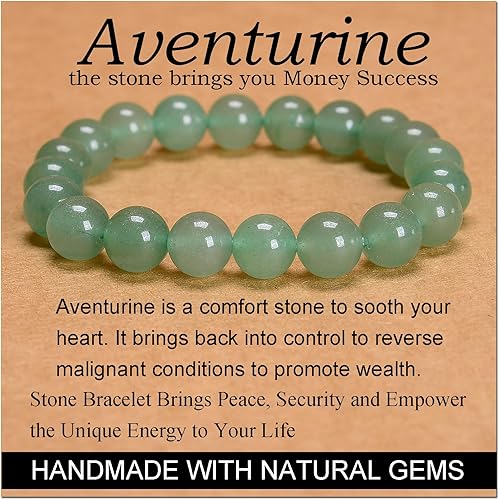 Vista 155 de MASSIVE BEADS Pulsera elástica de yoga hecha a mano con piedra natural, cristal curativo, energía, regalos para adultos unisex de 0.157 in, 0.236