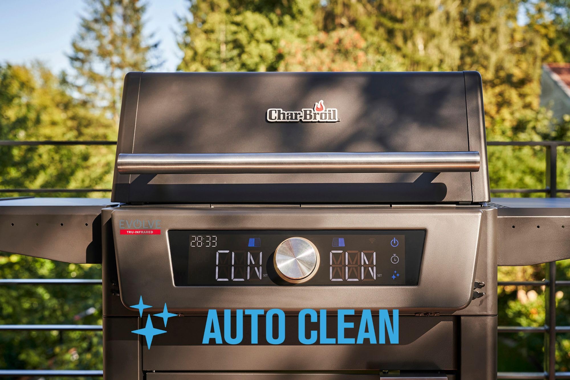 Char-Broil Barbacoa Eléctrico Evolve - Barbacoa con E-Power 90-370°C, control a través de la aplicación, función de limpieza, calor preciso en dos zonas