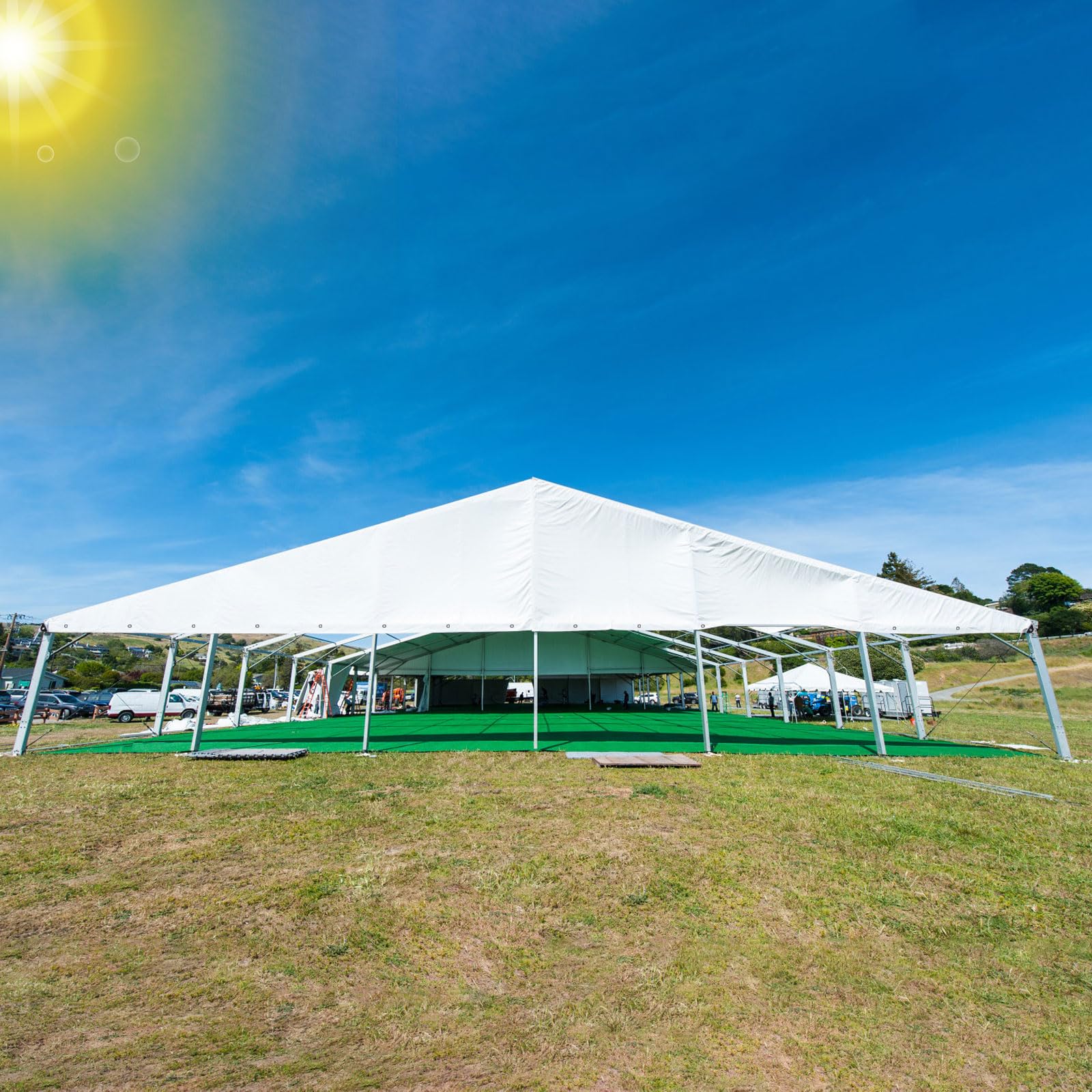 Bâche de Protection Extérieur Renforcée 180g/m² - Bâche Imperméable avec Œillets en Aluminium - Résistante aux UV et Déchirures - Idéal pour Jardin Bois Piscine Remorque Voiture et Camping