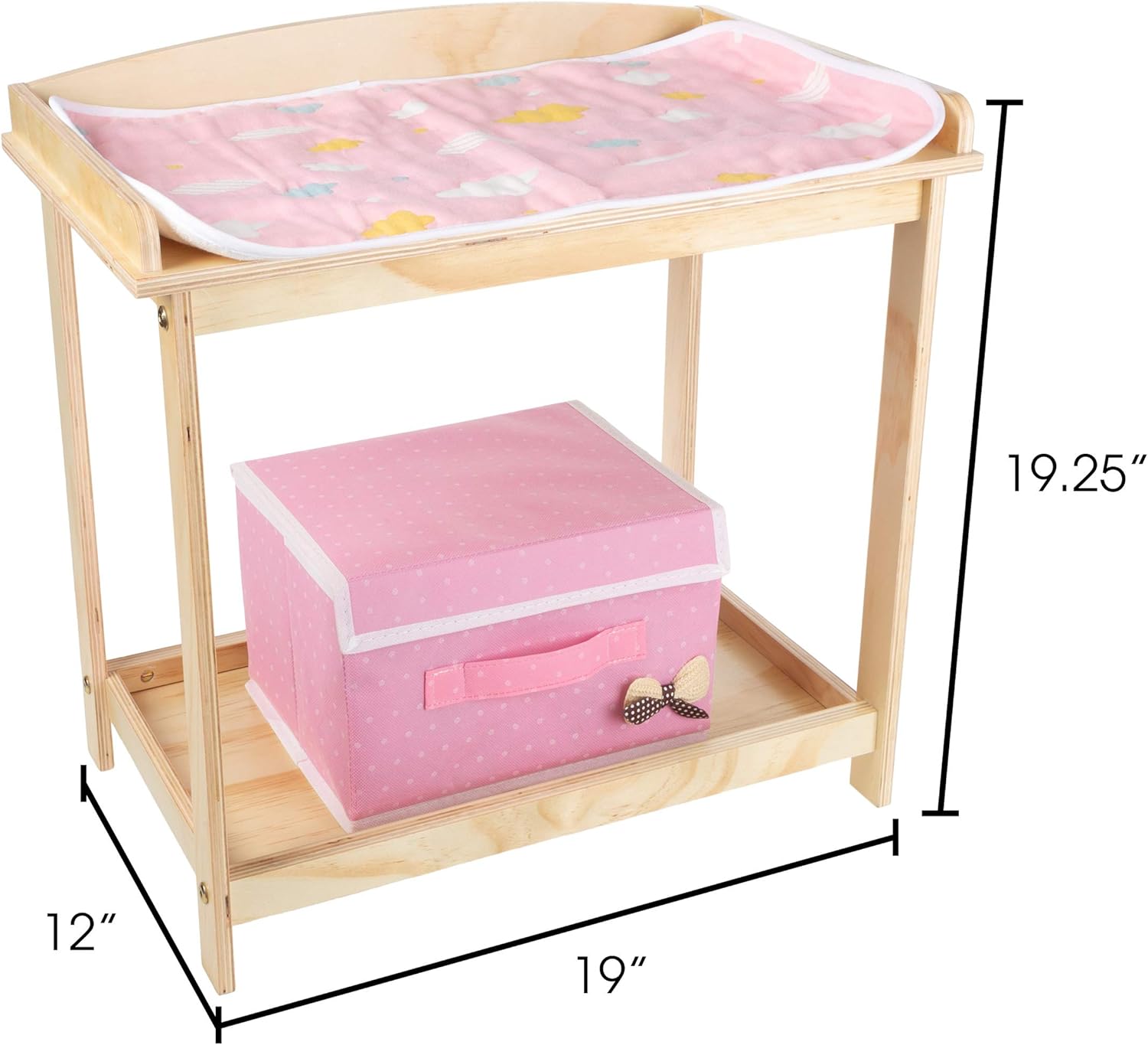 wooden doll changing table