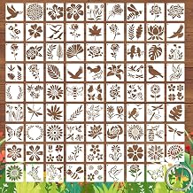 80 Pack Reusable Painting Stencils, DIY Craft Stencil Set in Multiple Sizes, Plastic Templates for Drawing on Wood, Fabric, Canvas, Wall, Scrapbooking, Art & Home Decor