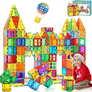 100pcs Magnetische Bausteine Spielzeug ab 3 Jahre Kinder, Magnetbausteine für 4-8 kinder, Montessori STEM-Lernspielzeug Magneten Set Spielzeug Geschenk für Kinder ab 3 4 5 6 7 Jahre Junge Mädchen