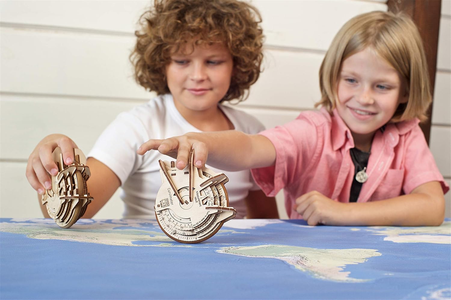 UGEARS STEM Lab Math Series - Unique Educational and Engineering 3D Puzzles with App (Curvimeter)