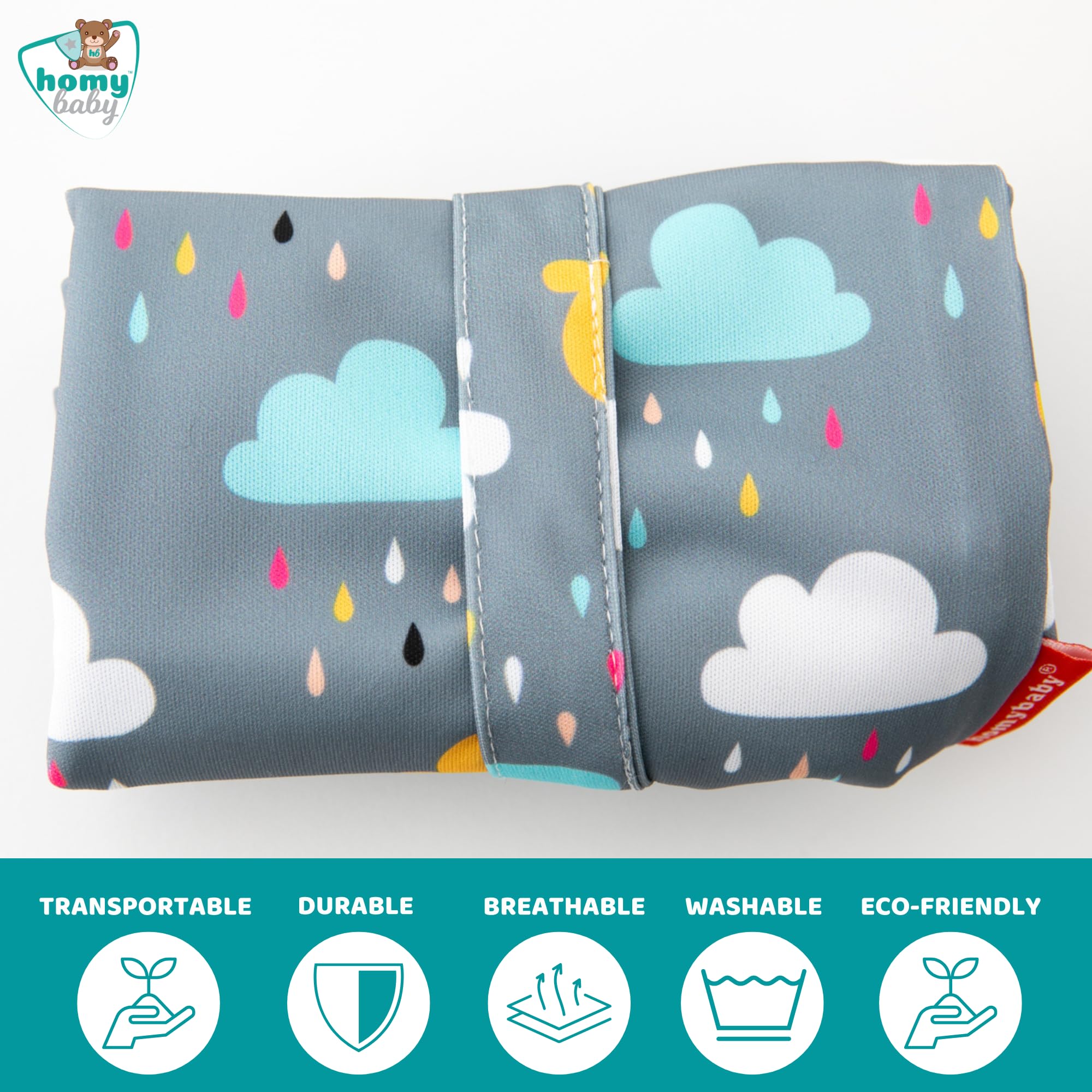 HOMYBABY® [x2 Sac Couches Lavables - pour vêtements de crèche/école - Sac à Maillots mouillé Plage/Piscine - Trousse Couche bébé - Sacs de Voyage en Tissu imperméable [33x28cm]