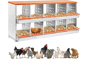 Homiesetify Chicken Nesting Box with Roll Away Egg Collection