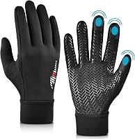 OOPOR Téli Kerékpáros Kesztyű Férfi Érintőképernyős Vízálló Szélálló Fekete Unisex Futó Kesztyű Outdoor Sport MTB Motor 1