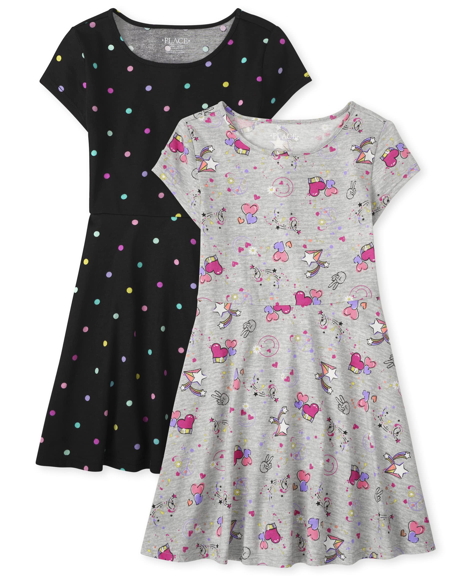 The Children's PlaceGirls' Short Sleeve Fashion Skater Dress