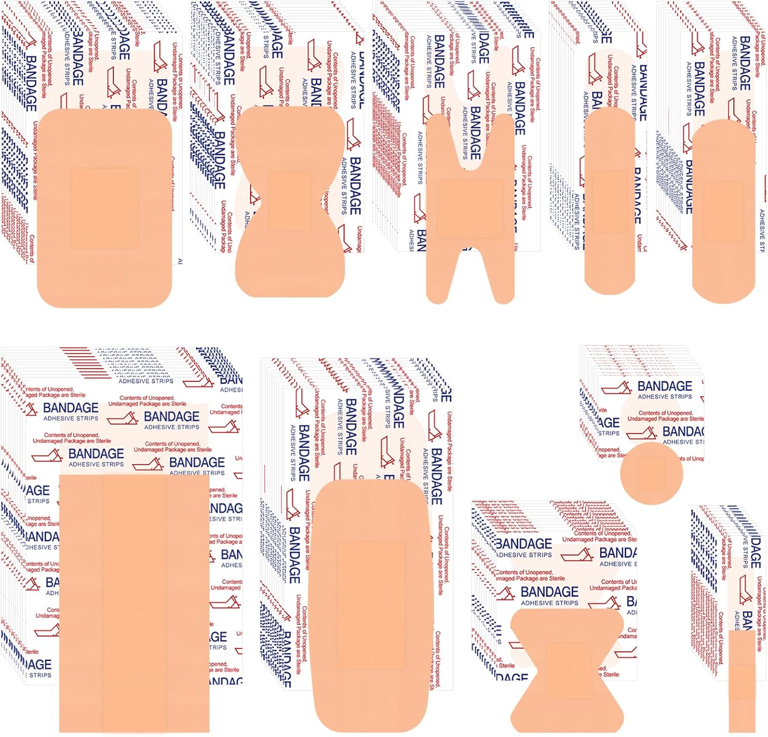 VAIPI 880 Pack Bandaids Variety Pack Waterproof Bandages