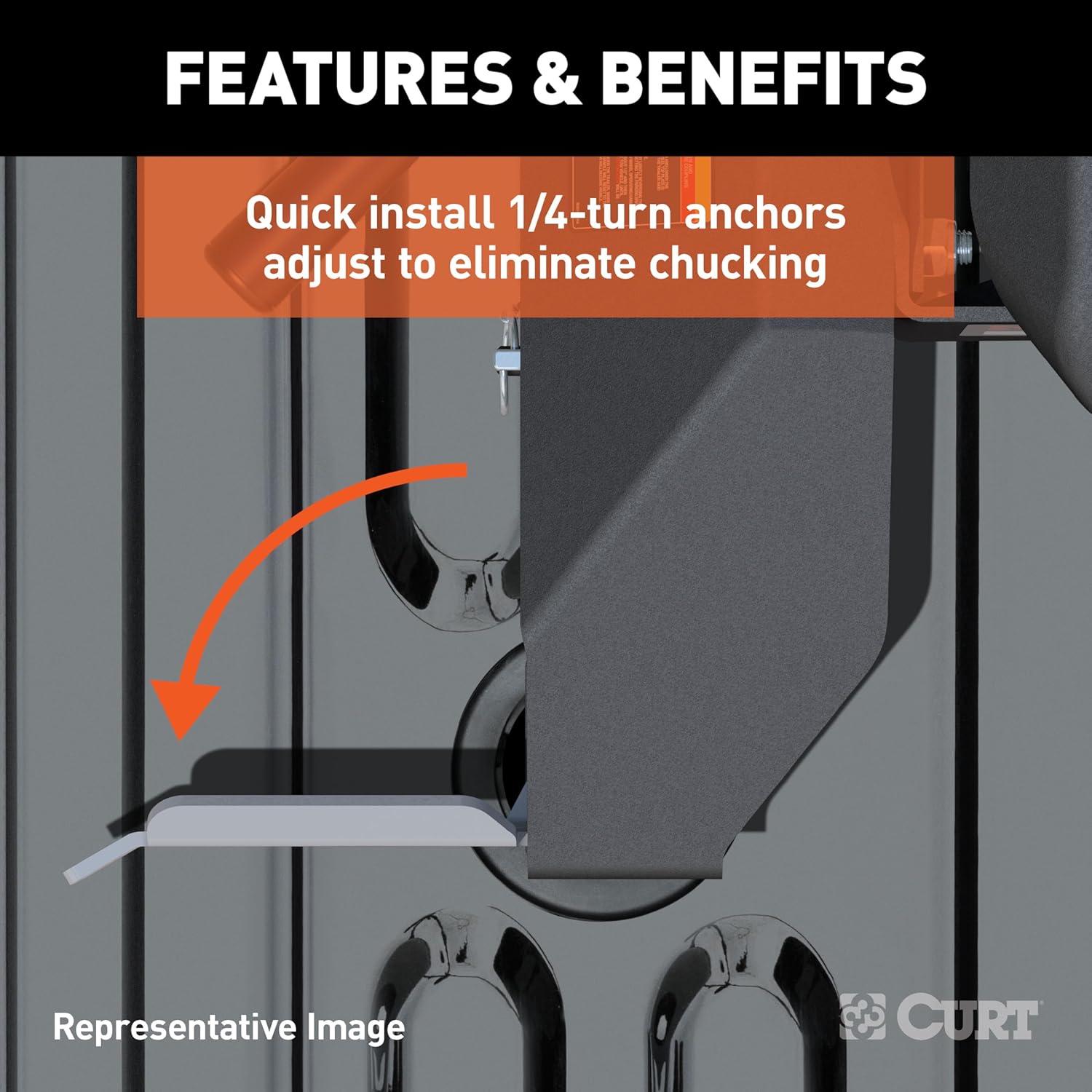 CURT 16061 E16 5th Wheel Hitch, 16,000 lbs, Compatible with Select Silverado, Sierra 2500, 3500 HD, 8-Foot Bed Puck System