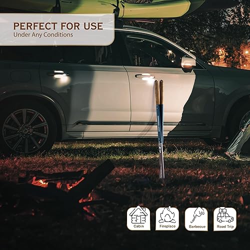 Miniatura 5 de AIDAY Pinzas de fuego resistentes de 38 pulgadas, pinzas de leña, pinzas de óxido de aluminio para fogatas con mango de aislamiento de troncos,