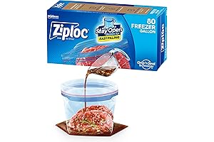 Ziploc Freezer Gallon Food Bags Stand-Up Easy Fill